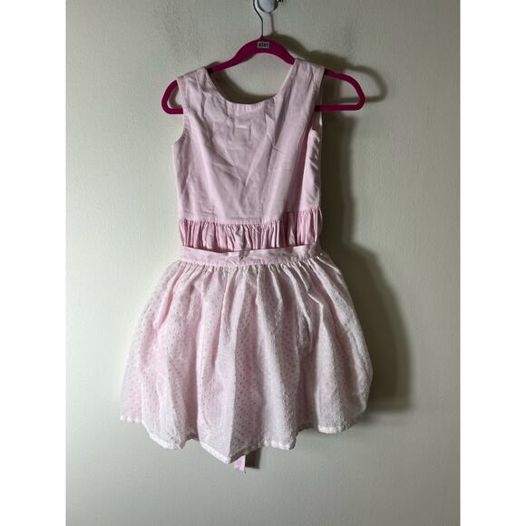 Pears and Bears Girls Pink Apron Dress Sz 5 - Picture 1 of 4